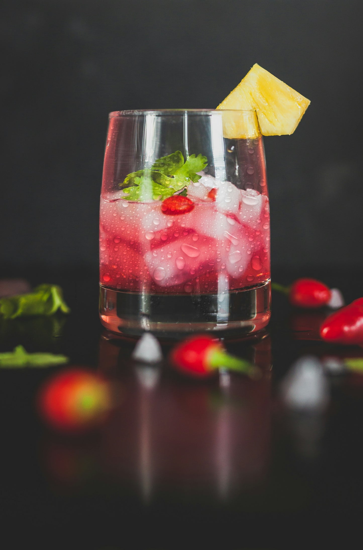 Spicy jalapeno pink cocktail.