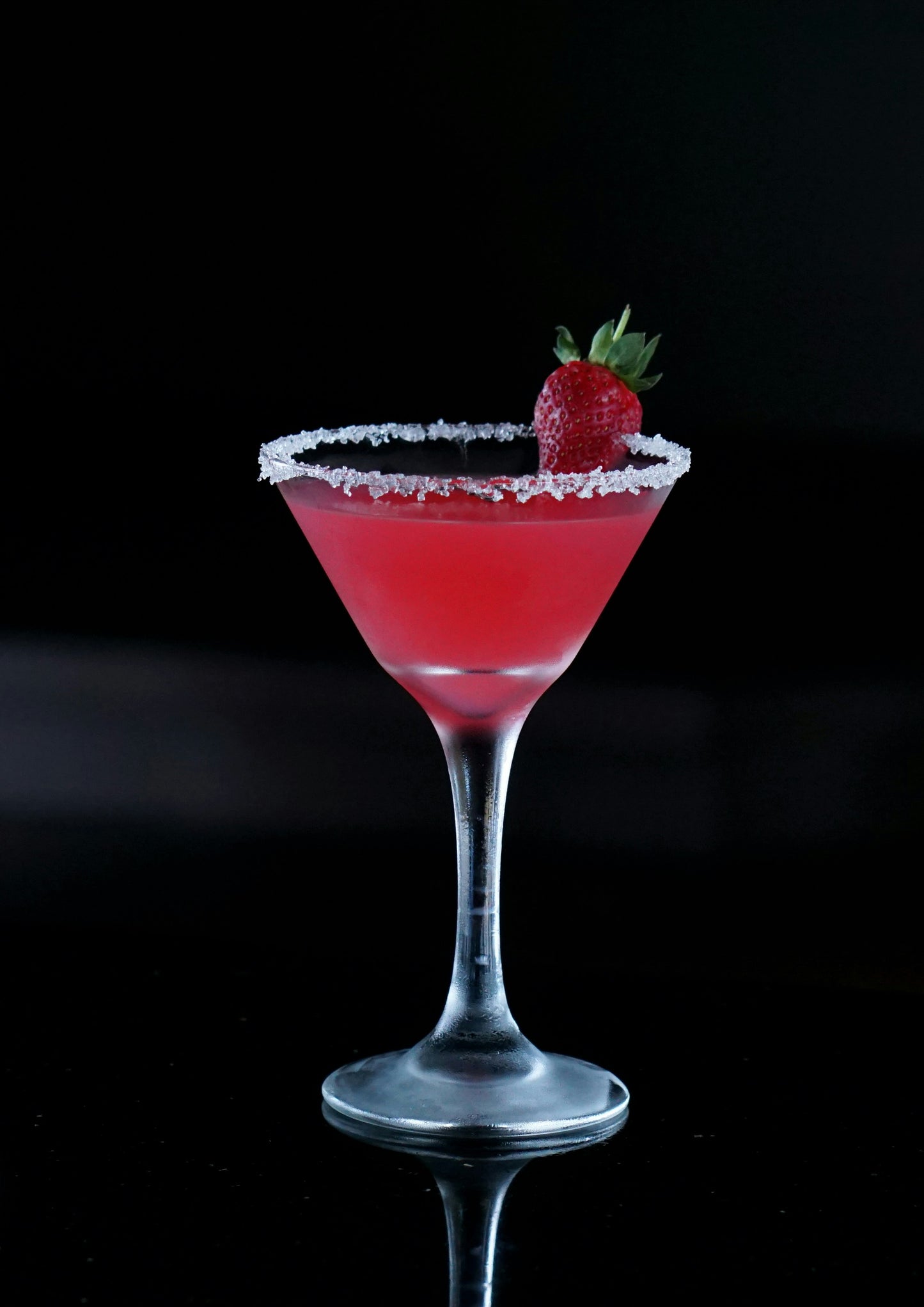 Strawberry pink cocktail.