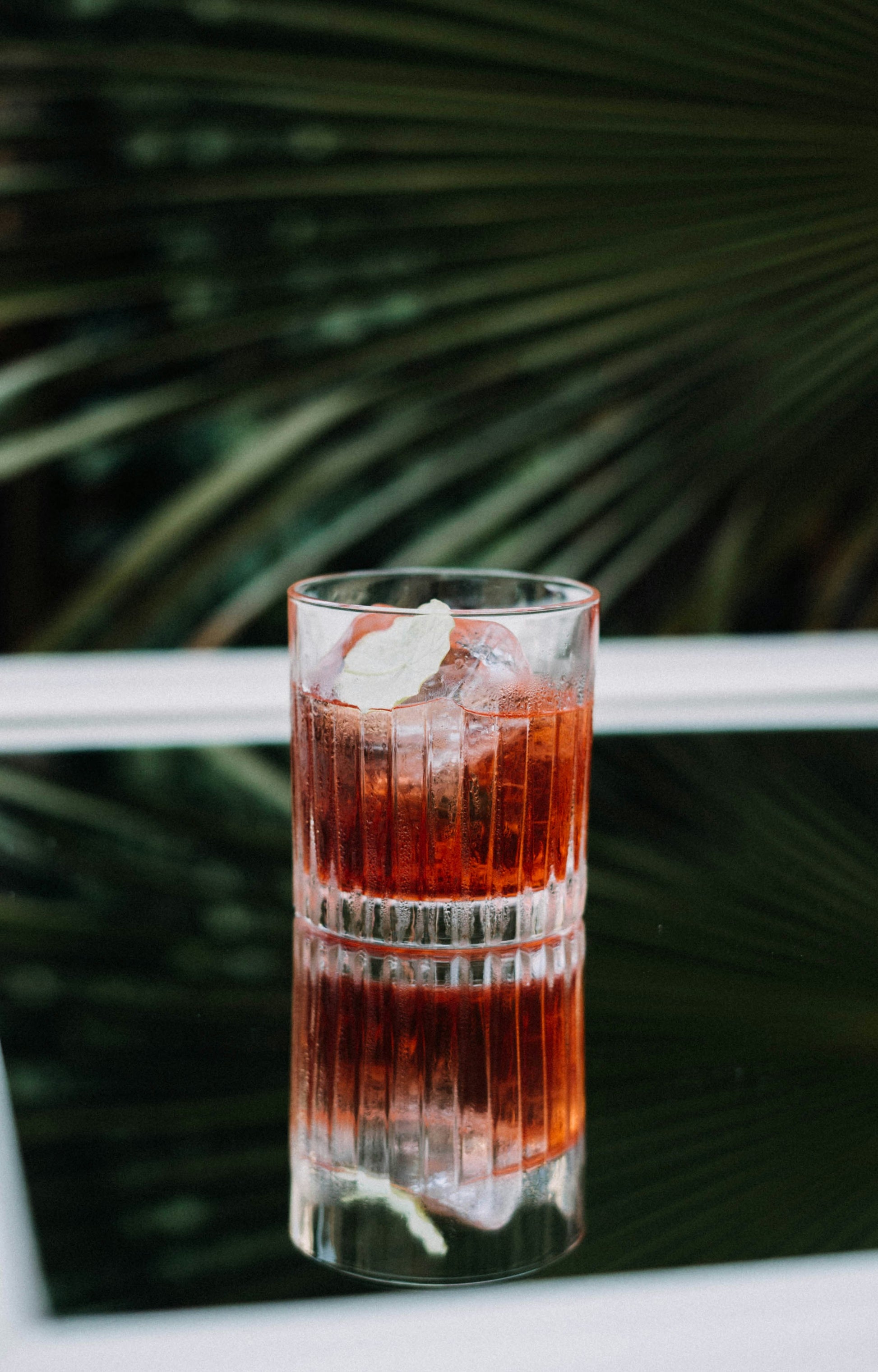 Vermillion cocktail on the rocks.