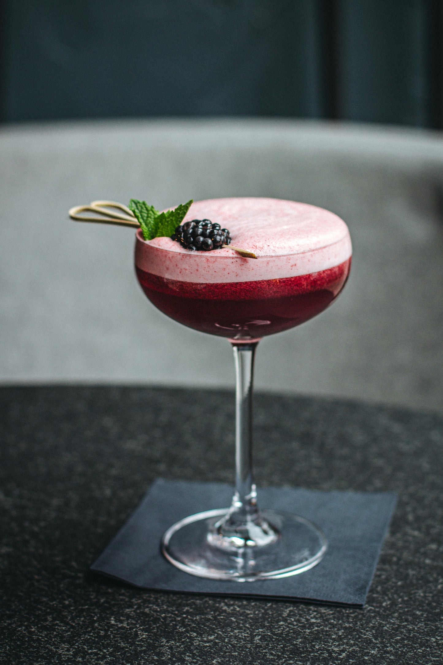 Egg red berry cocktail.