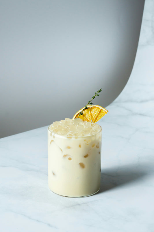 Thick cream citrus cocktail.